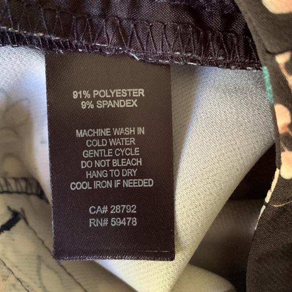 Cynthia Rowley‎ Black Floral Pants - Picture 5 of 6